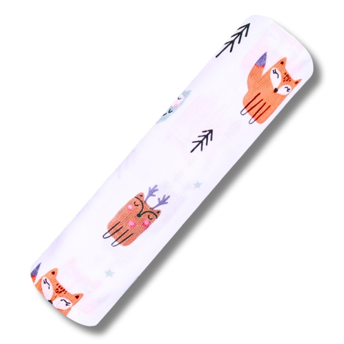 Premium Organic Muslin Cotton Swaddle Single Fox Desgine