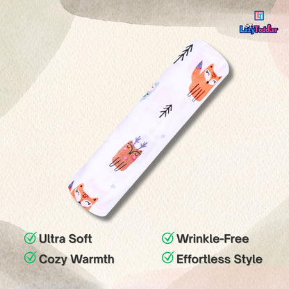 Premium Organic Muslin Cotton Swaddle Single Fox Desgine