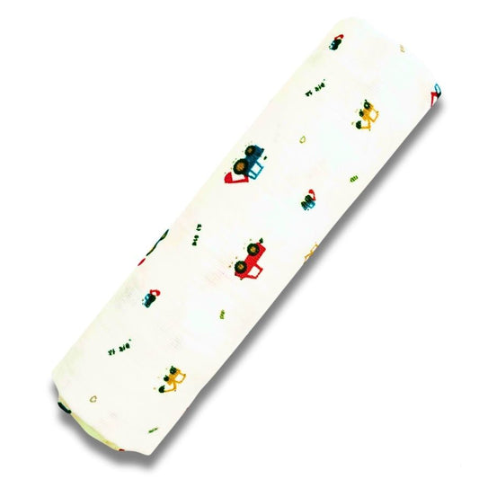 Premium Organic Muslin Cotton Swaddle Single Crane Desgine