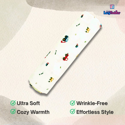 Premium Organic Muslin Cotton Swaddle Single Crane Desgine