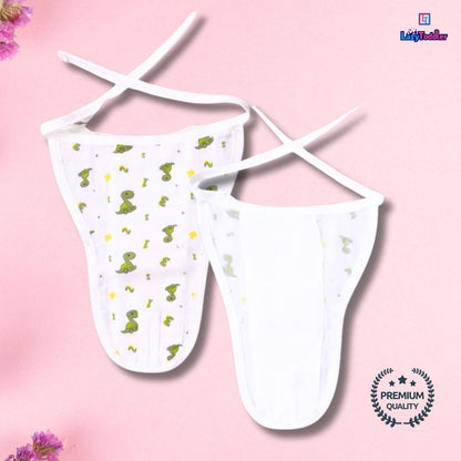 Lazytoddler Muslin Padding Nappy (Dino Green , Tree , Little One)-Pack of 3