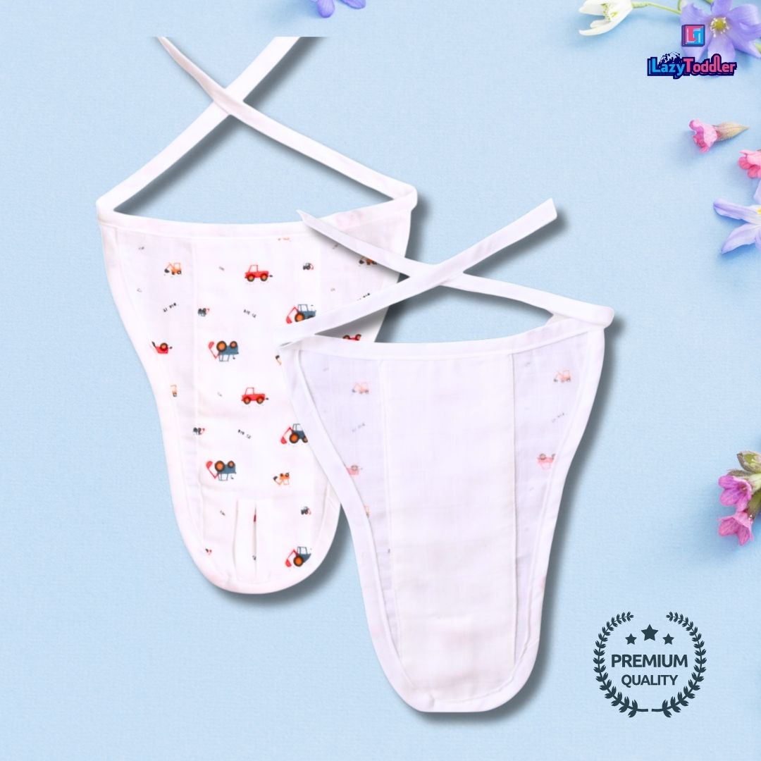 Lazytoddler Muslin Padding Nappy (Dino) – Pack of 5