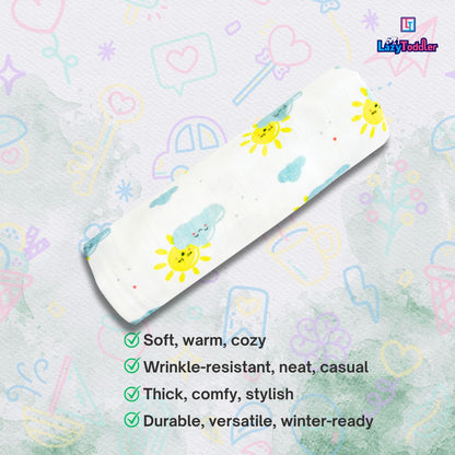 Lazytoddler Muslin Swaddle 100x115 cm Printed Design – Sun