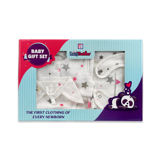 Baby Gift Set for New Parents – Set of 5 – Pink Star