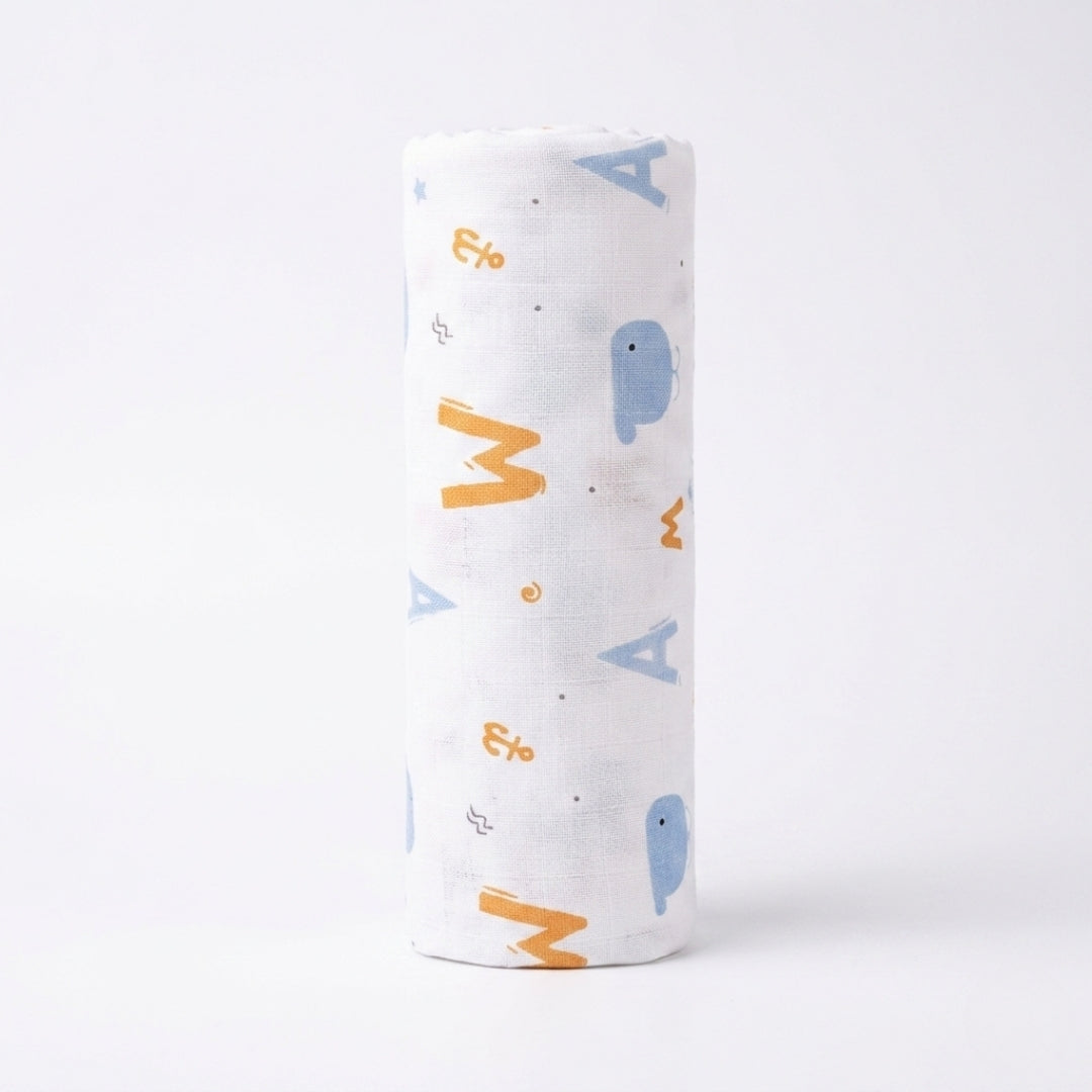 muslin swaddle alphabet Design