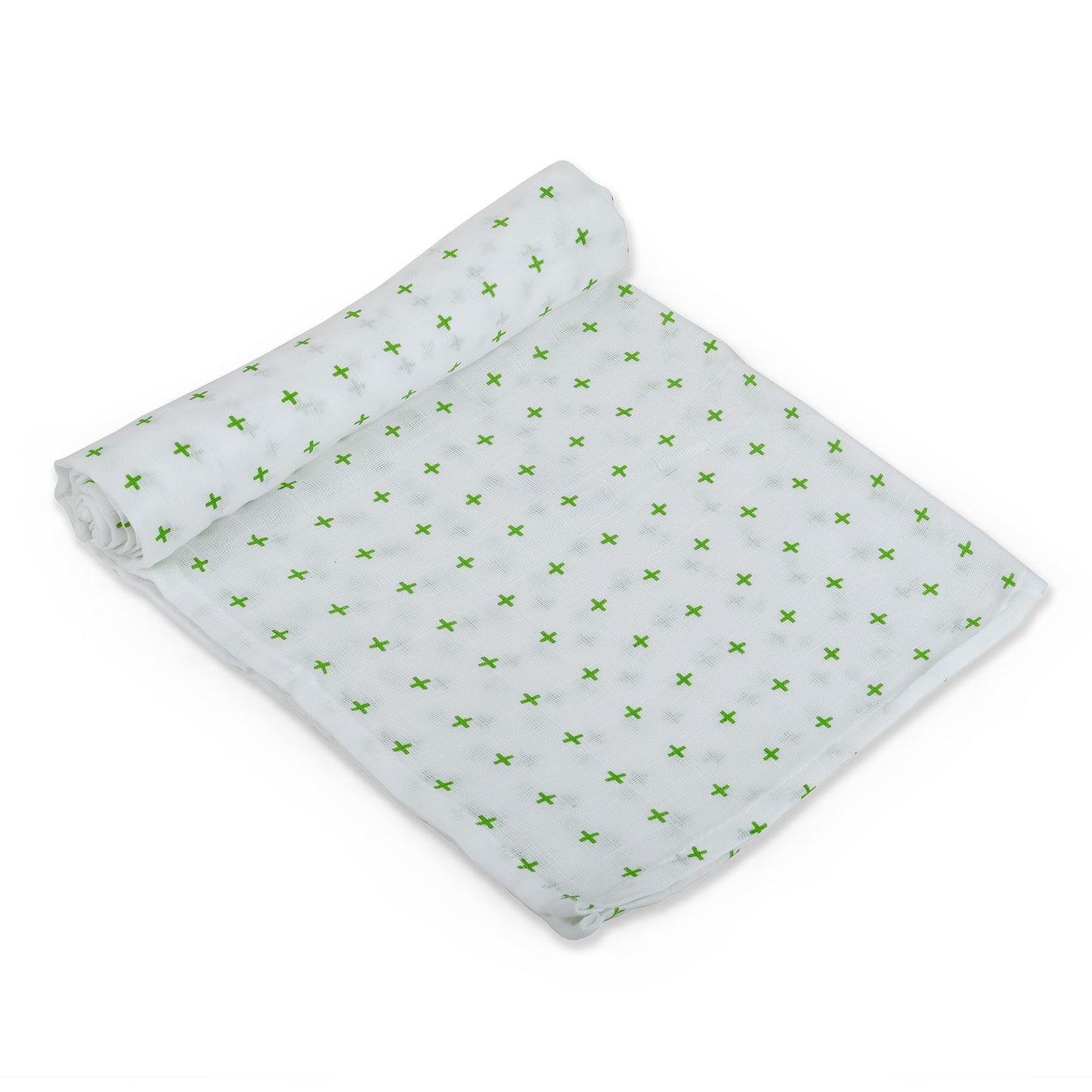 Muslin Essential Swaddle Wrap Single – Green Plus