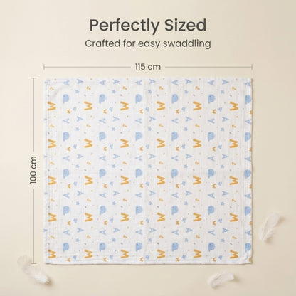 muslin swaddle alphabet Design