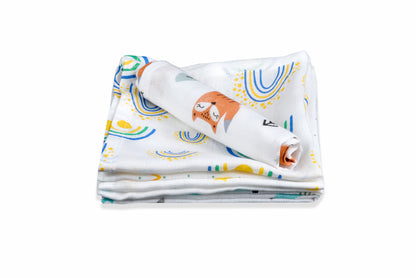 Coordinated Wash Cloth Set Cute Baby Towels Variety of Colors and Designs Delicate Baby Care Cloths Adorable Animal Prints Baby Shower Gift Ideas